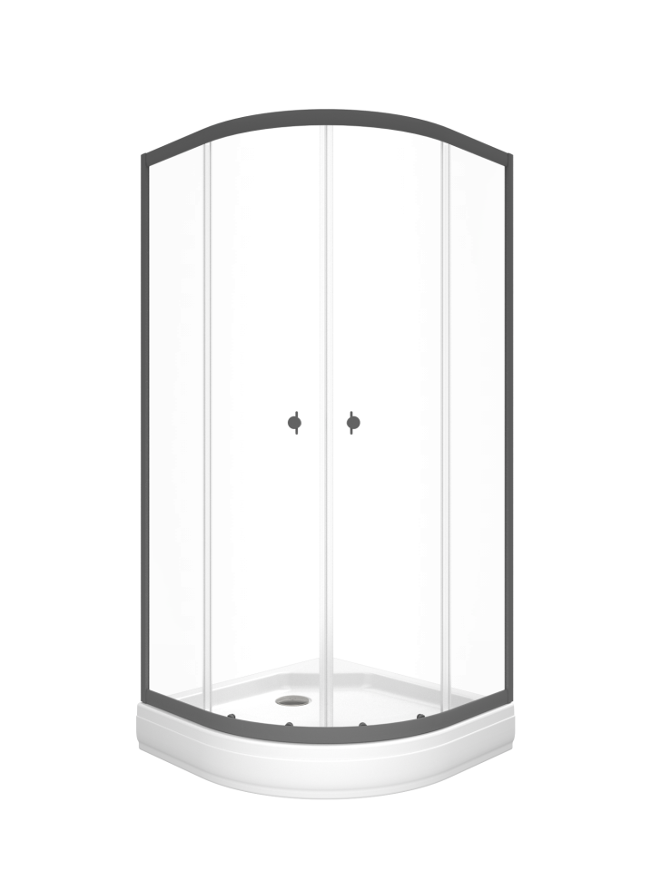 Душевое ограждение Triton Альфа-Графит 80*80 Прозрачный