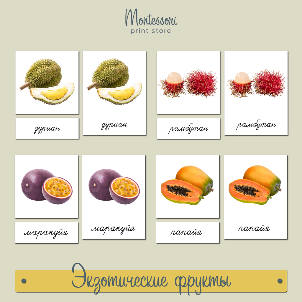 ЧТЕНИЕ С КЛАССИФИКАЦИЕЙ - ЭКЗОТИЧЕСКИЕ ФРУКТЫ