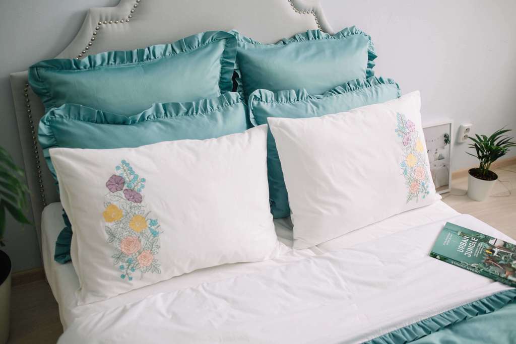 Комплект постельного белья "Montpellier" цвет св. бирюзовый