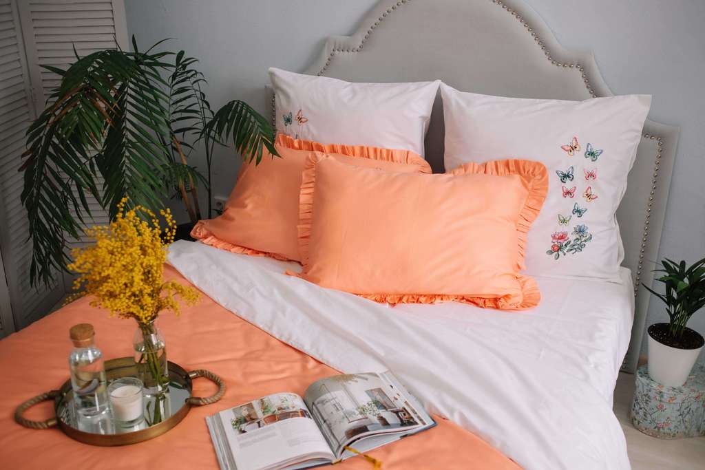 Комплект постельного белья "Montpellier" цвет коралловый