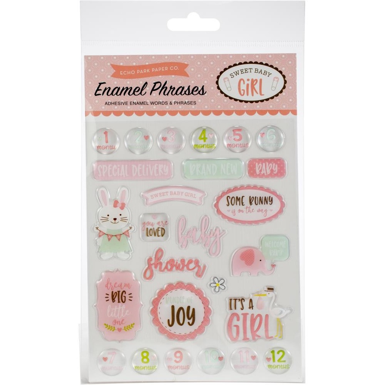 Акриловые наклейки Sweet Baby Girl Adhesive Enamel Words & Phrases