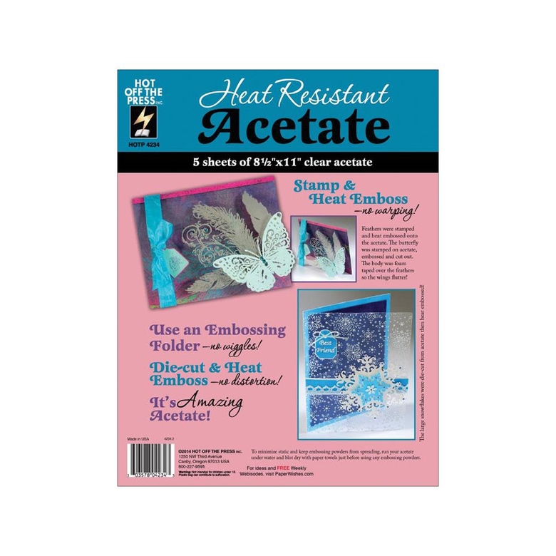 Лист ацетатный Heat Resistant Acetate 8.5"X11" Stamp &Heat Emboss (1)