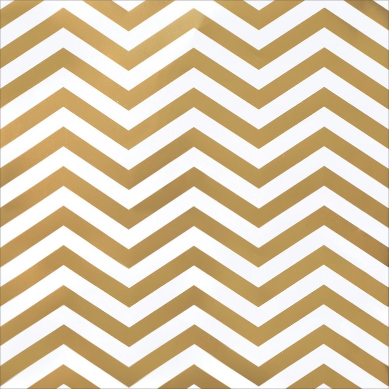 Лист бумаги с фольгированием Gold Foil Chevron On White 30*30 (2)