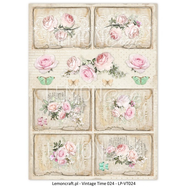Лист для вырезания Vintage time 024