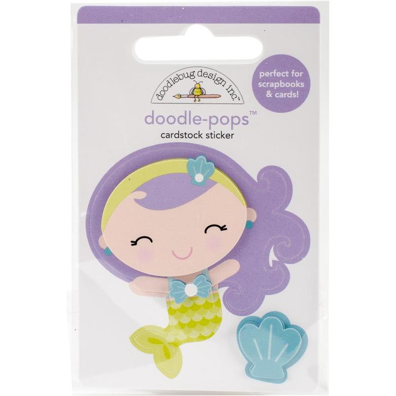 Наклейки Doodlebug Doodle-Pops 3D Stickers Mini Mermaid