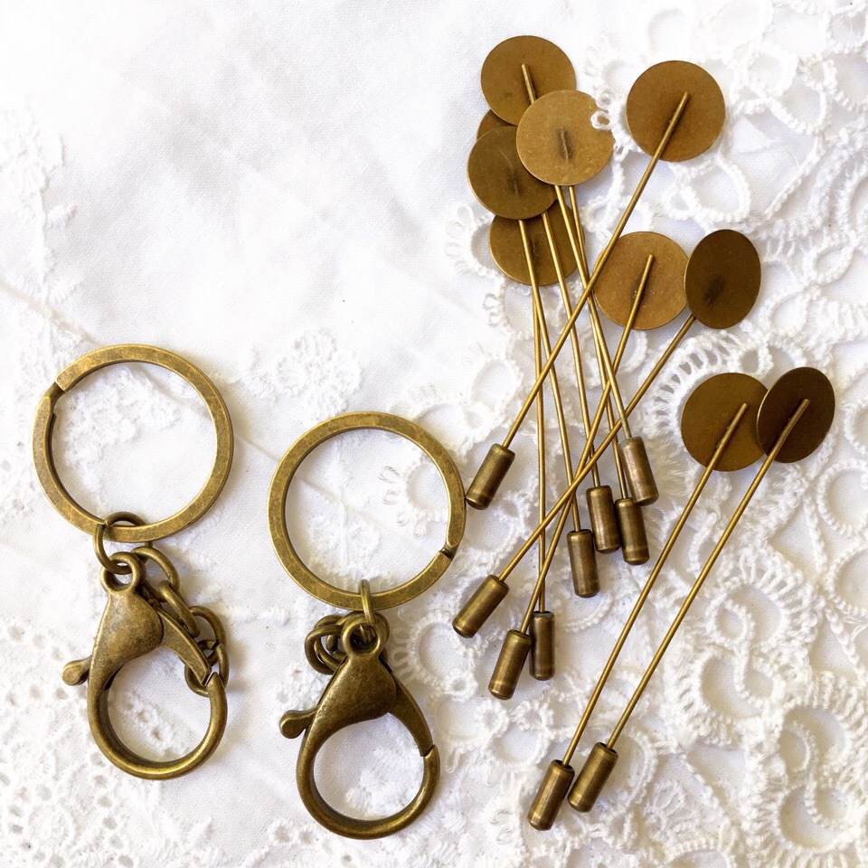 Колечко для брилока и заготовка для броши