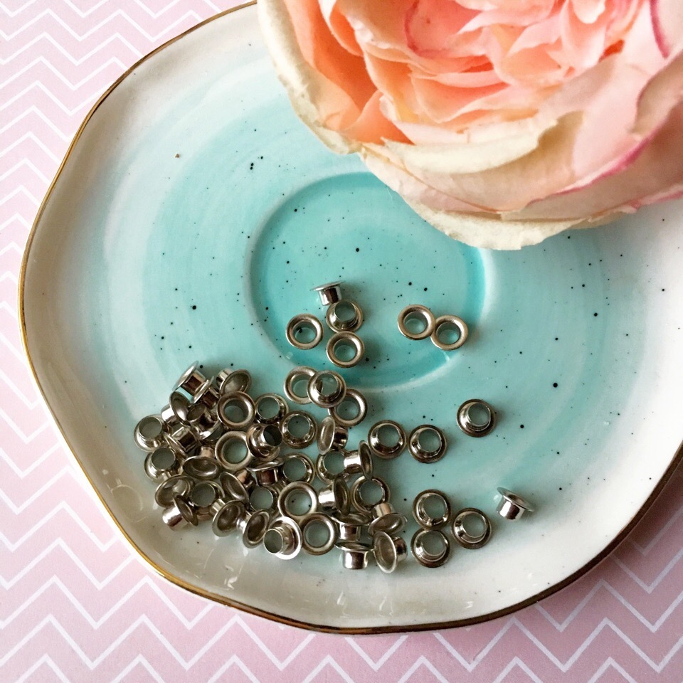 Люверсы набор 50 шт сребро