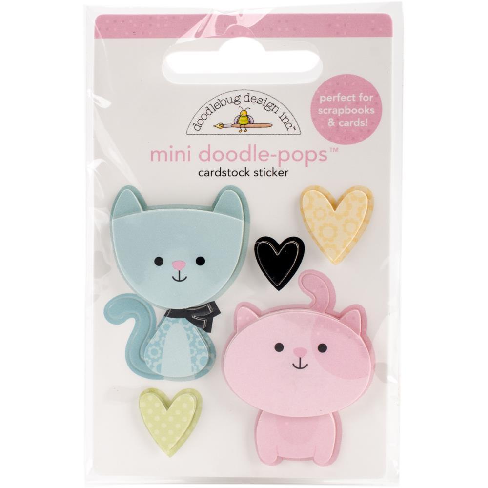 Наклейки Doodlebug Doodle-Pops 3D Stickers Bitty Kitties