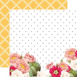 Лист бумаги Caroline's Flowers Love Is In The Air Double-Sided Cardstock 12"X12" (3)