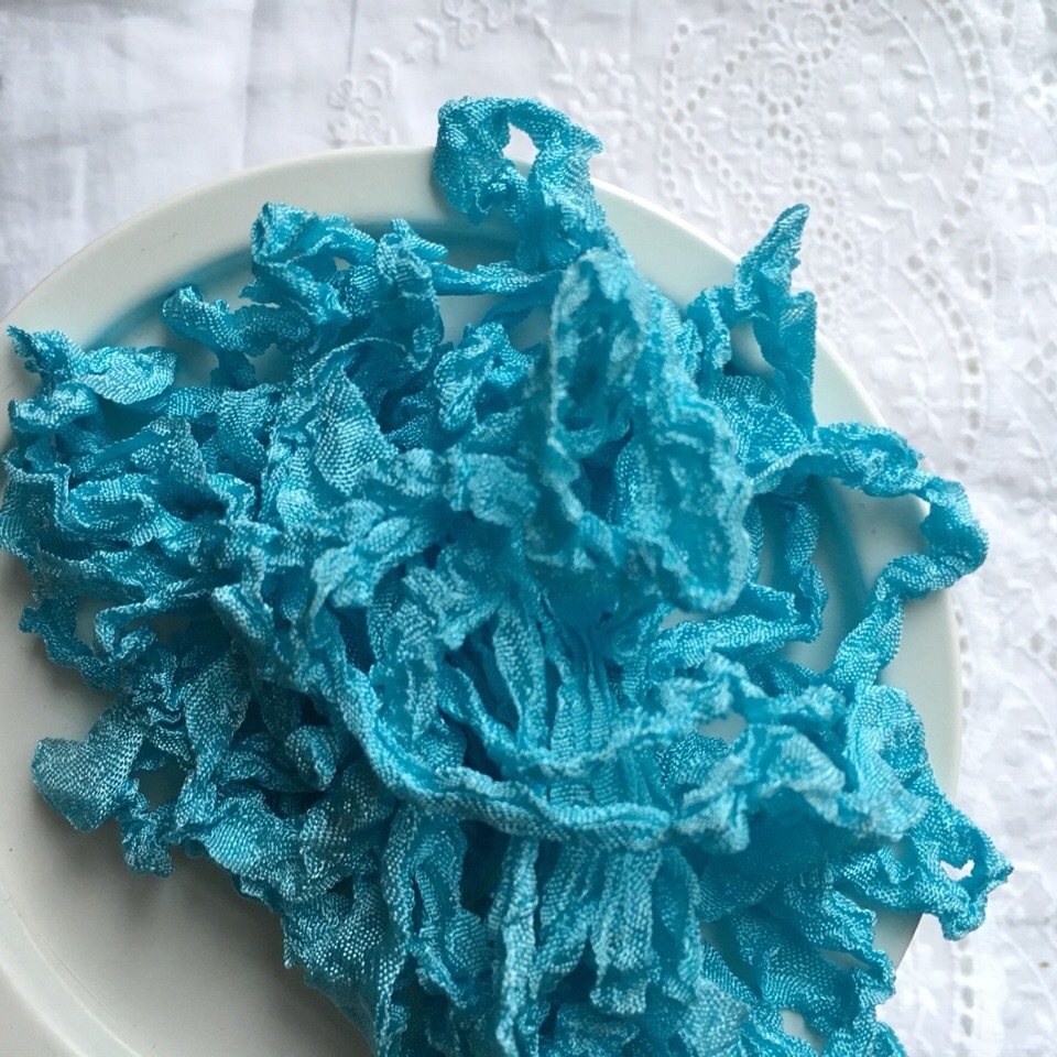 Шебби-лента , Небесно - голубой (45 см)