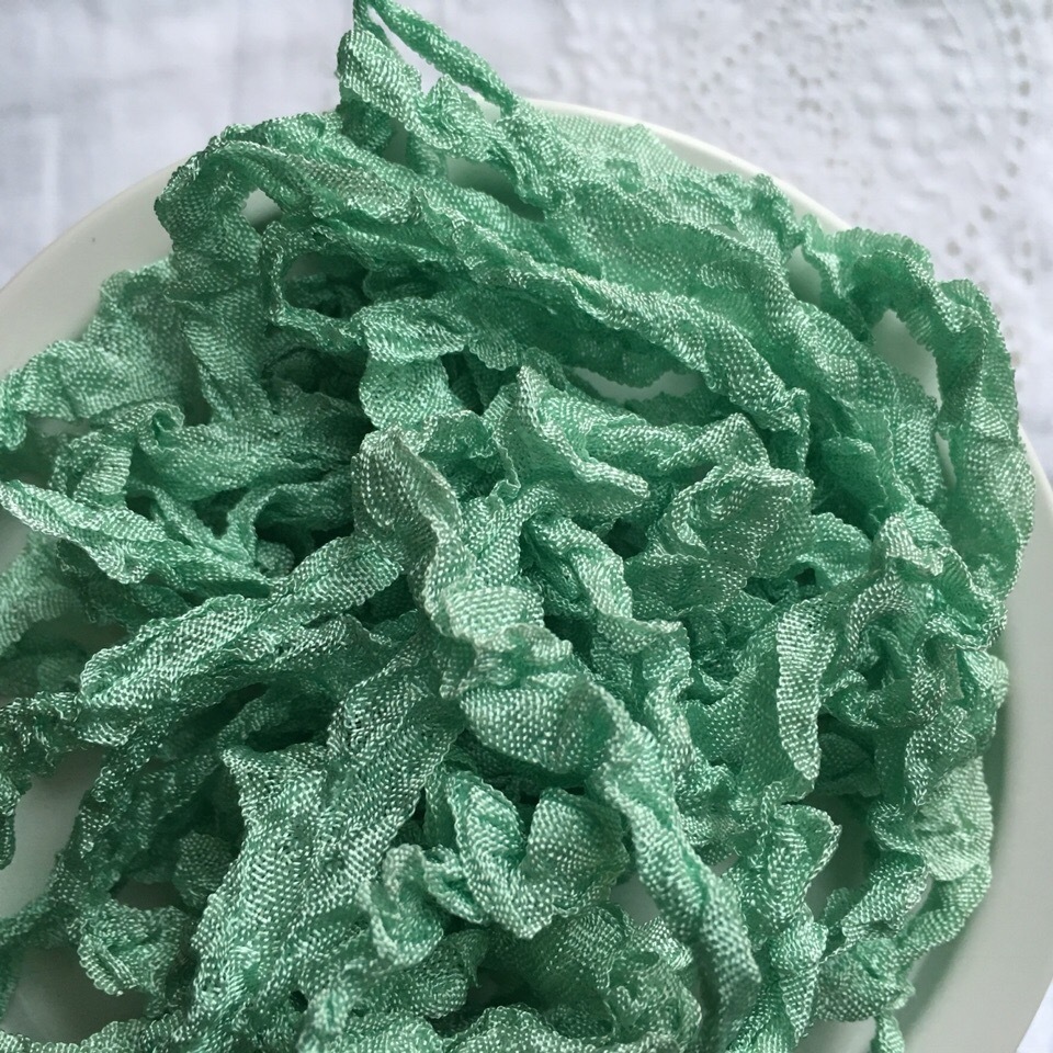 Шебби-лента , Бледно-зеленый (45 см)