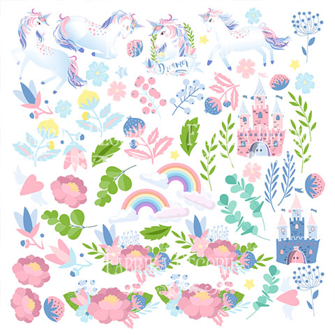 Лист с картинками для вырезания. Набор "Believe in miracle"