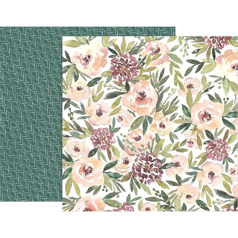 Лист бумаги двусторонней Auburn Lane 03 - Pink Paislee (2)