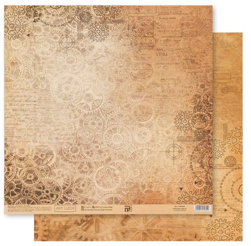 Бумага для скрапбукинга «Механизмы», 30.5 × 32 см, 180 гм
