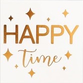 Наклейка‒переводка с фольгированием Happy time,   10 × 10 см