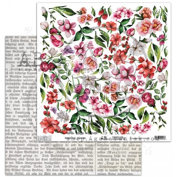 Бумага для скрапбукинга Working placed - 12'x12'