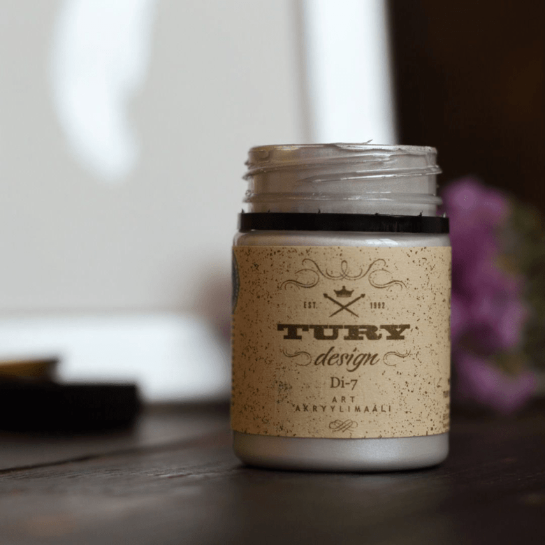 Краска акриловая Aturi Design DI-7 серебристый шёлк 21-8