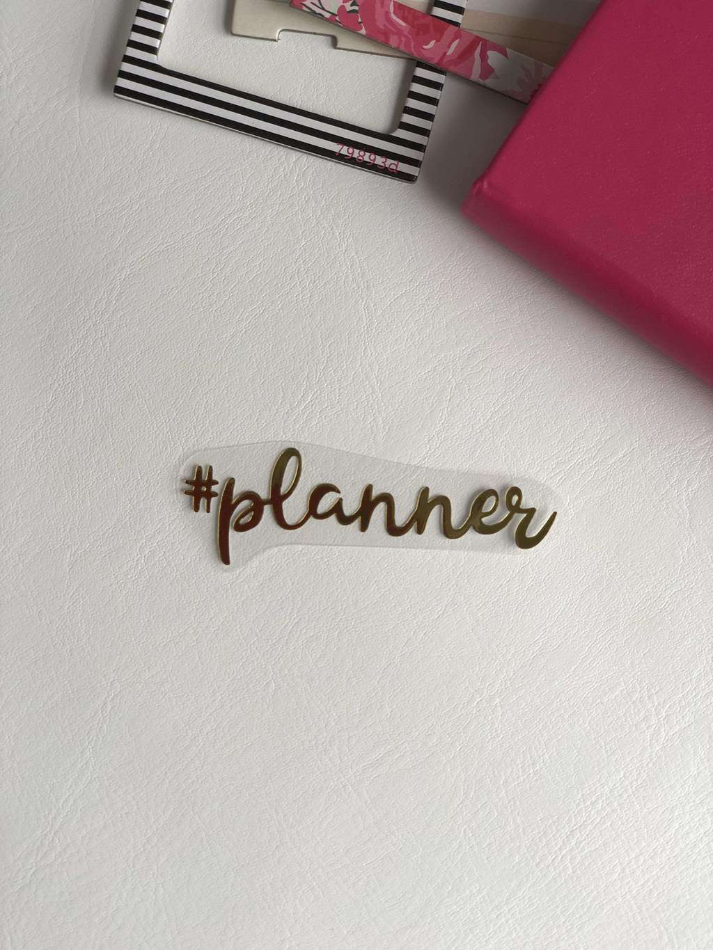 Термотрансферная надпись “planner” зеркальное золото