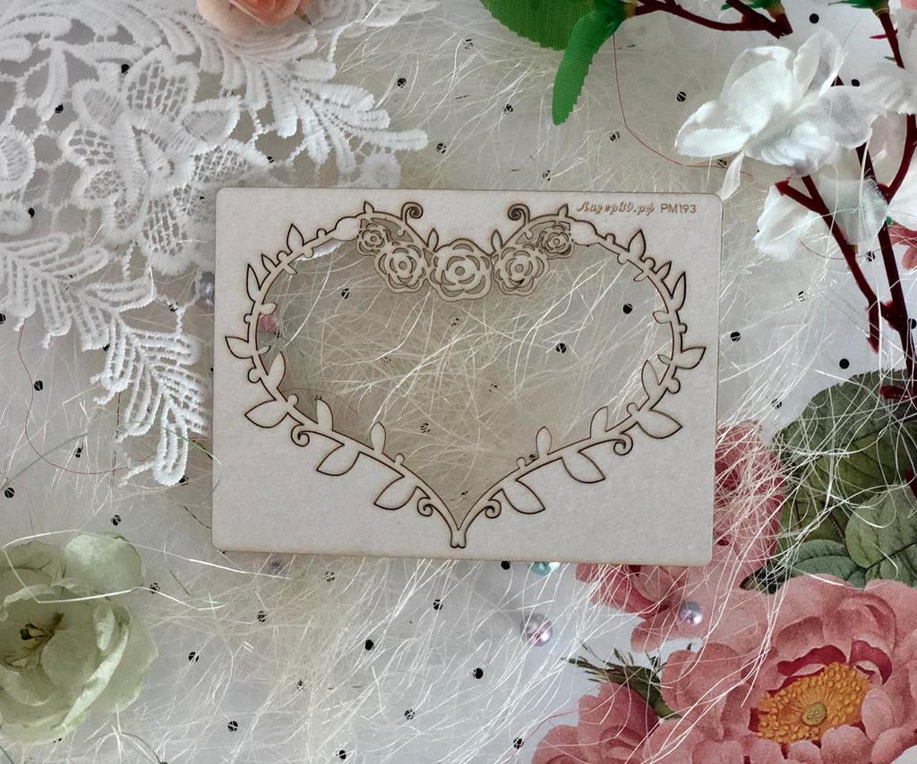 Чипборд «рамка сердце»