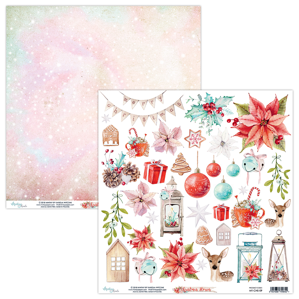 Лист для вырезания Mintay paper Cristmas Stories 09