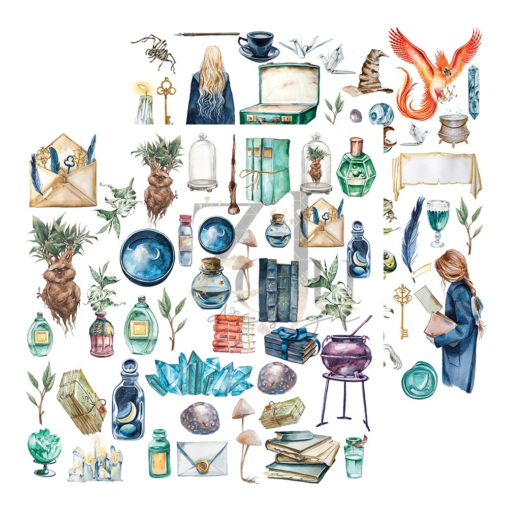 Лист двусторонний Zoya Design -School of magic - 30,5*30,5 (11)