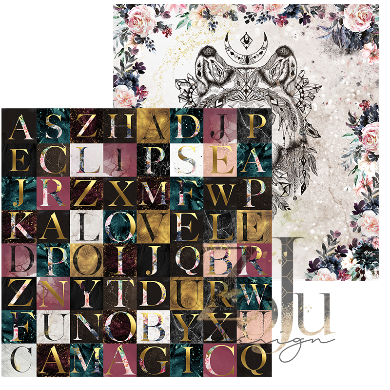 Лист двусторонний Zoya Design с элементами для вырезания 30,5*30,5 (11)