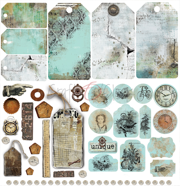 Лист бумаги двусторонний HAZY STREET CC-ZD-HS-MM02_A- Craft o'clock