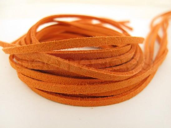 Замшевый шнур 3мм оранжевый
