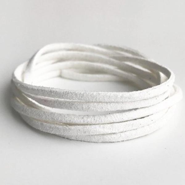 Замшевый шнур 3мм белый