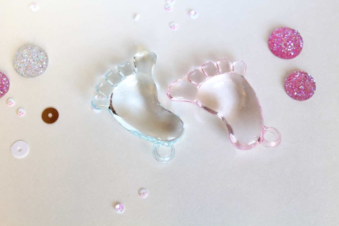 Акриловая ножка, розовая  (2 шт)