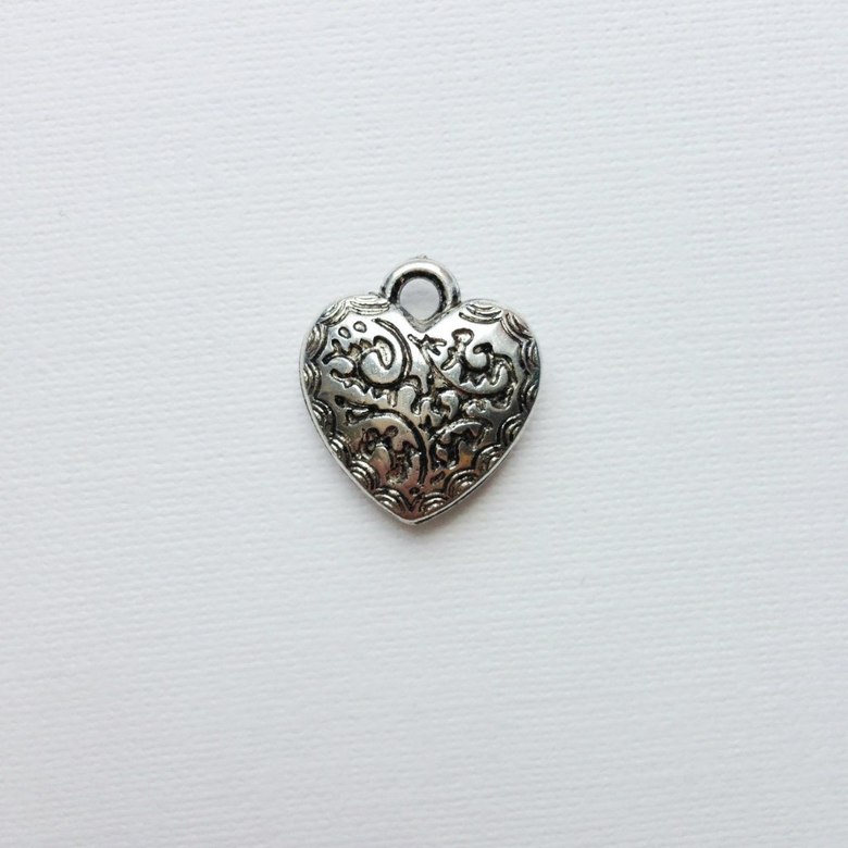 Подвеска металлическая сердце