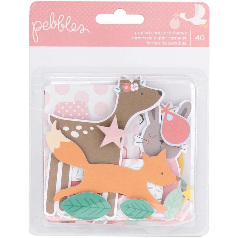 Набор вырубки - Pebbles - Lullaby Collection - Girl