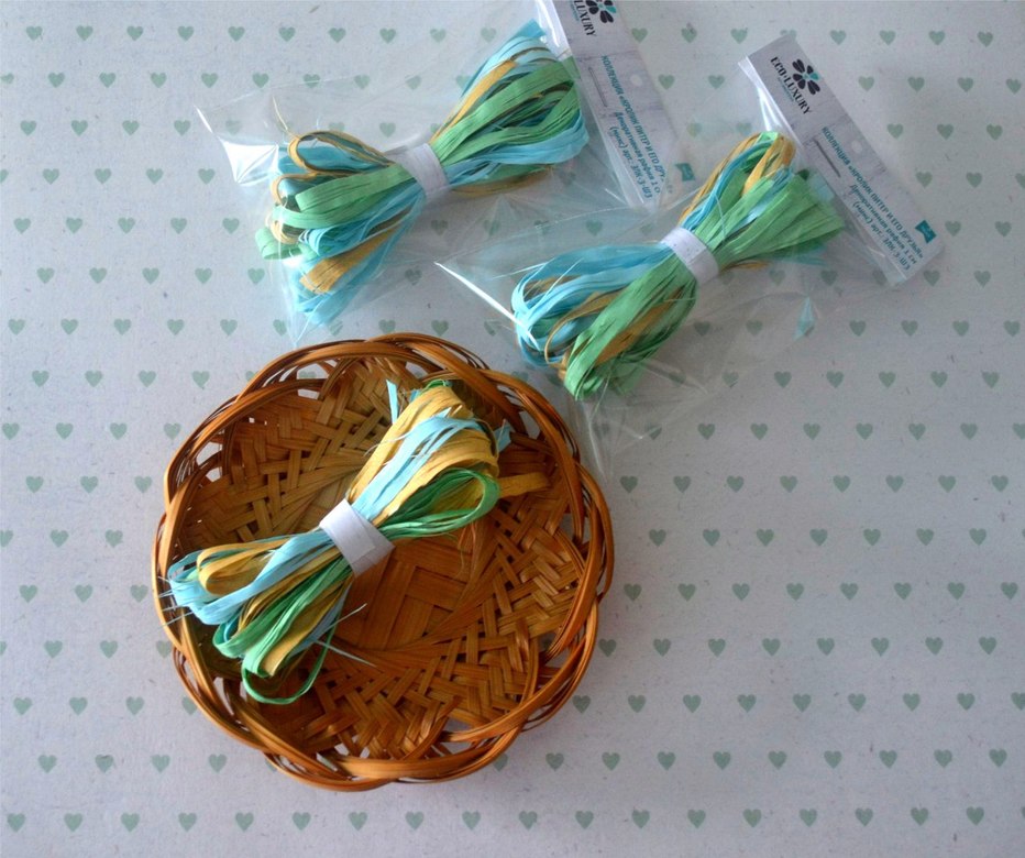 Рафия натуральная ECO-LUXURY - Кролик Питер и друзья, ширина 1см