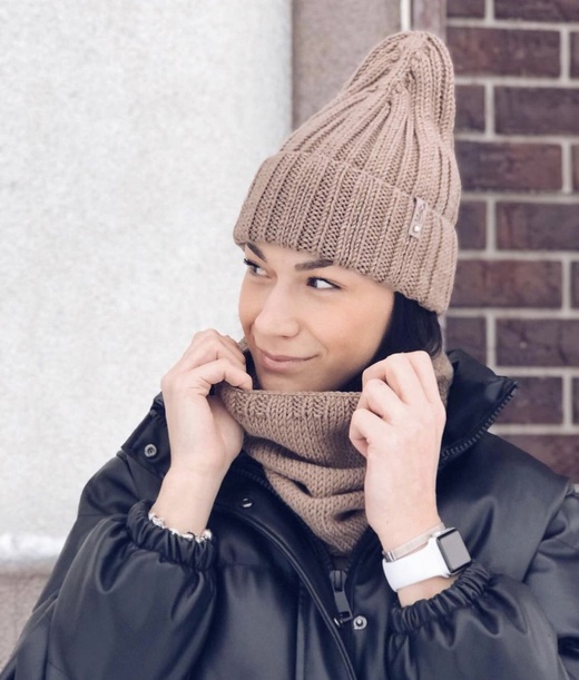 Шапка #my_style_hat + снуд