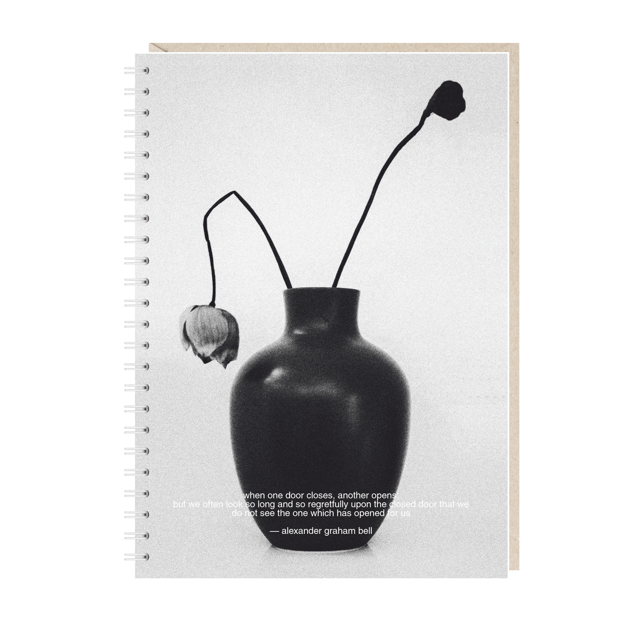 ежедневник "когда закрывается одна дверь, всегда открывается другая, но мы так долго смотрим на закрытую дверь, что не замечаем той, что открылась для нас"