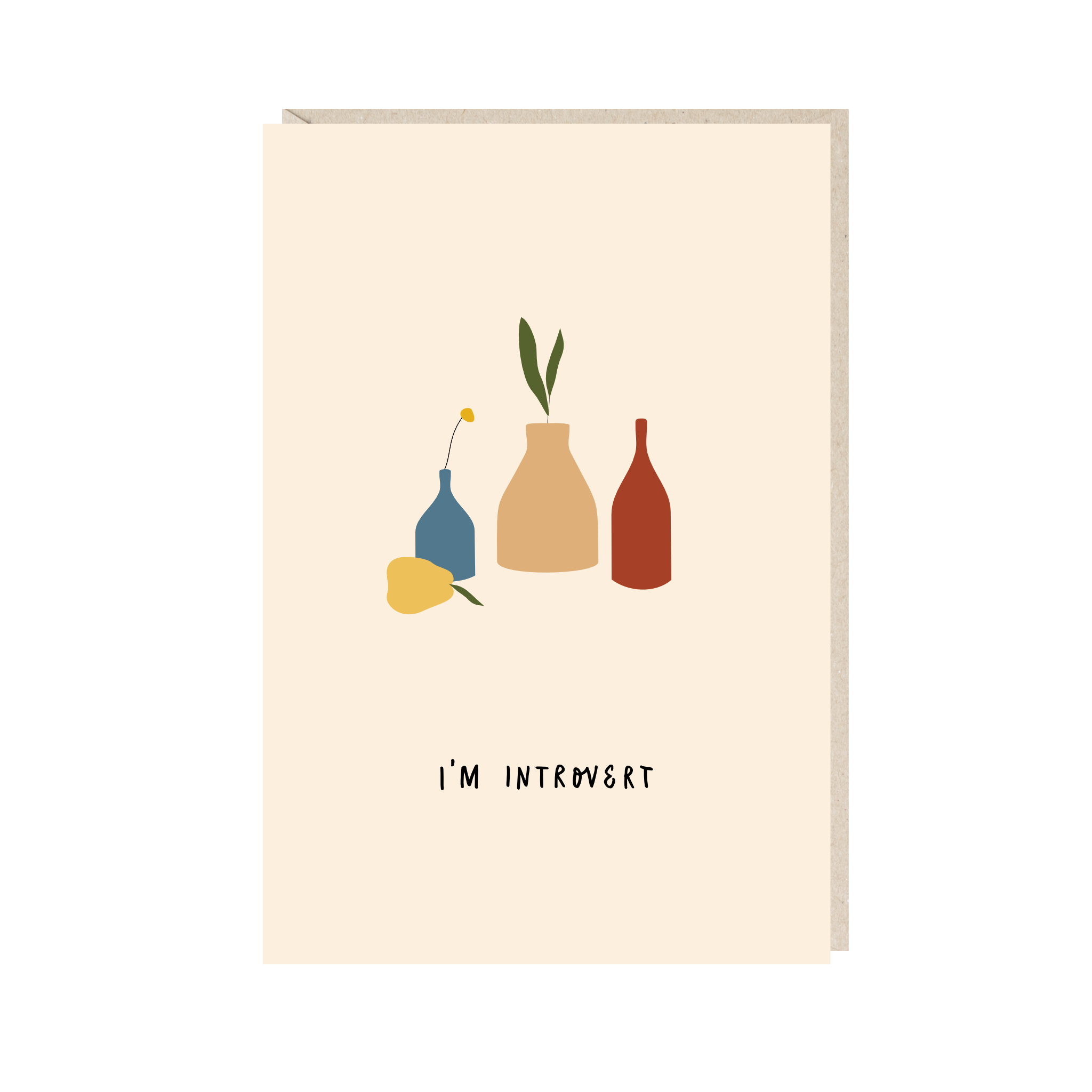 открытка "i'm introvert"