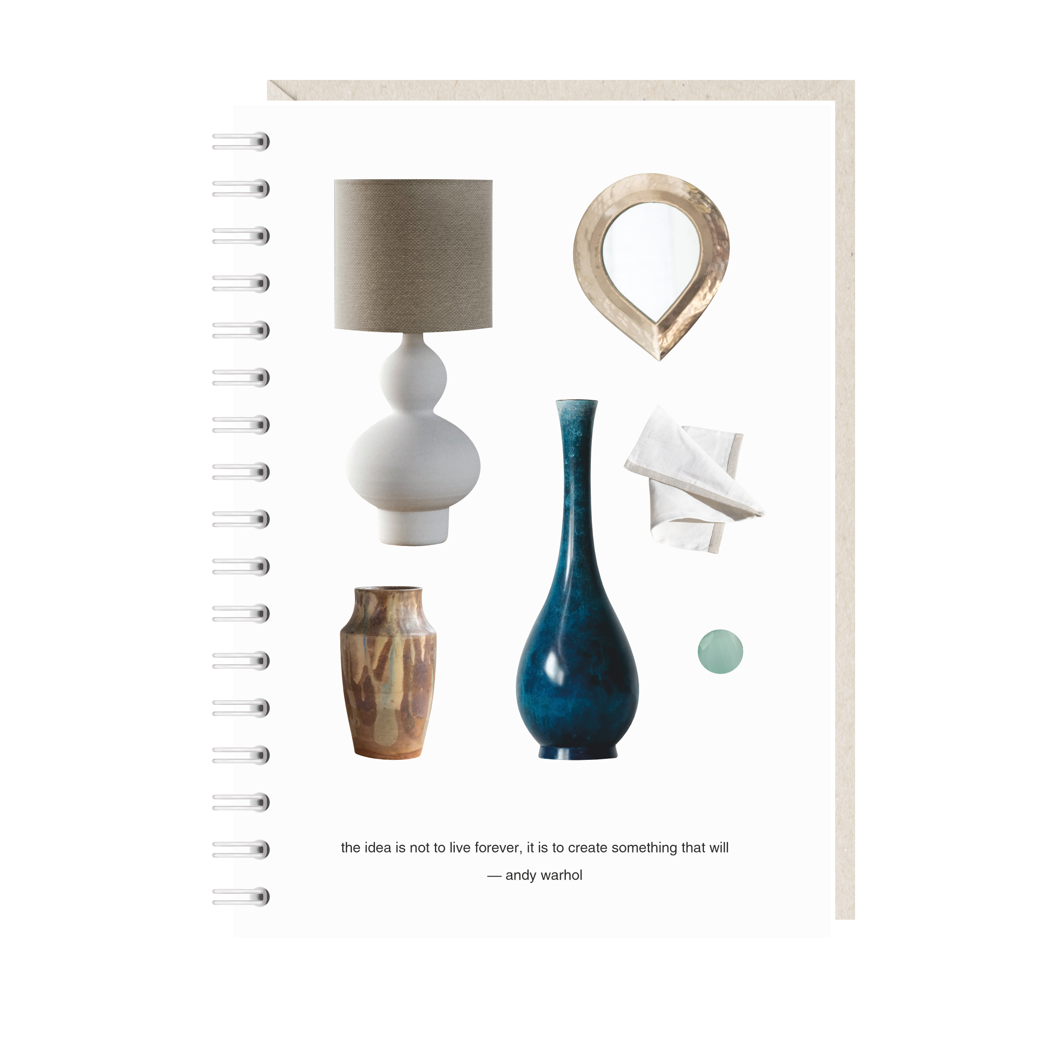 блокнот "идея не в том, чтобы жить вечно, а в том, чтобы создать нечто такое, что будет жить вечно"