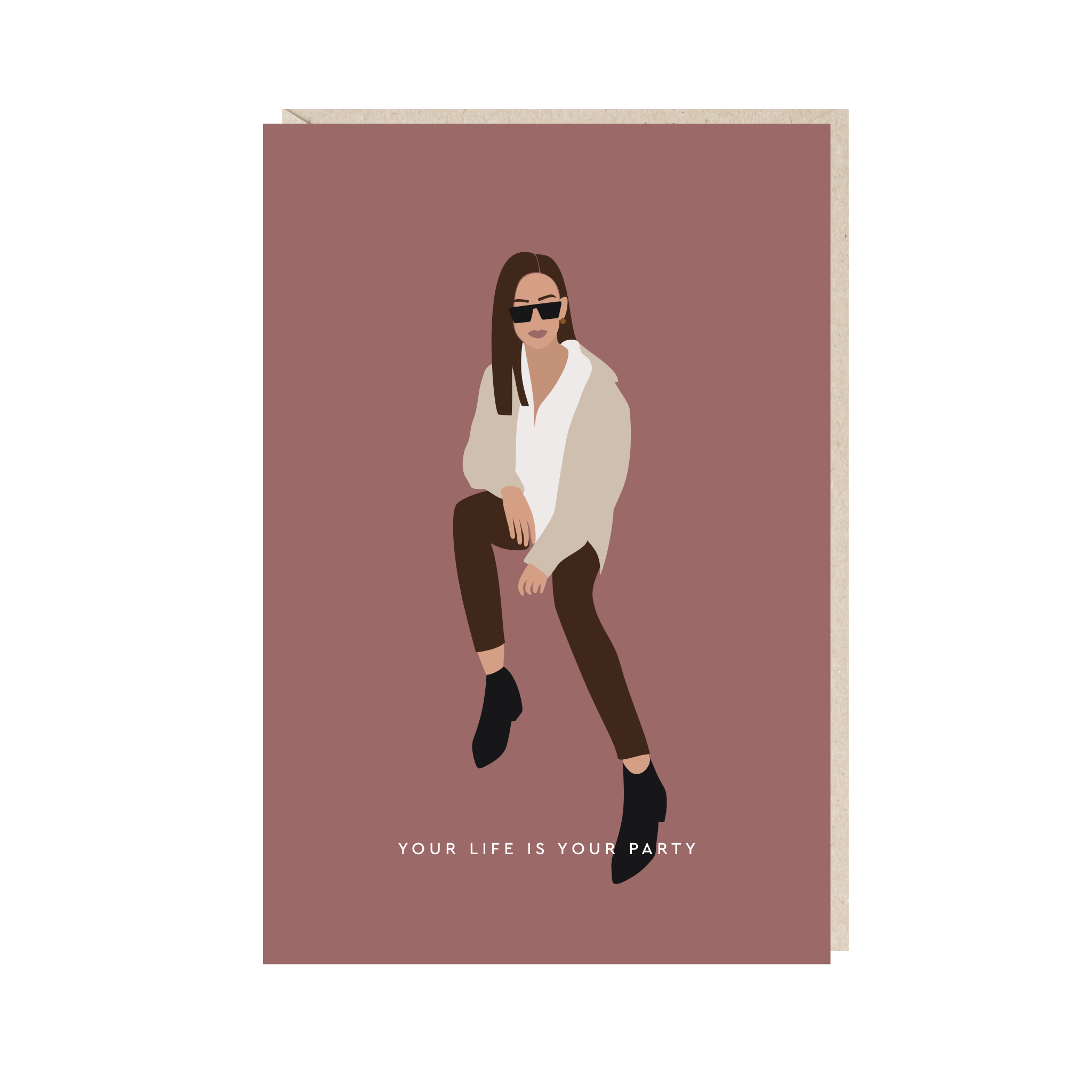 открытка "твоя жизнь - это твоя вечеринка"