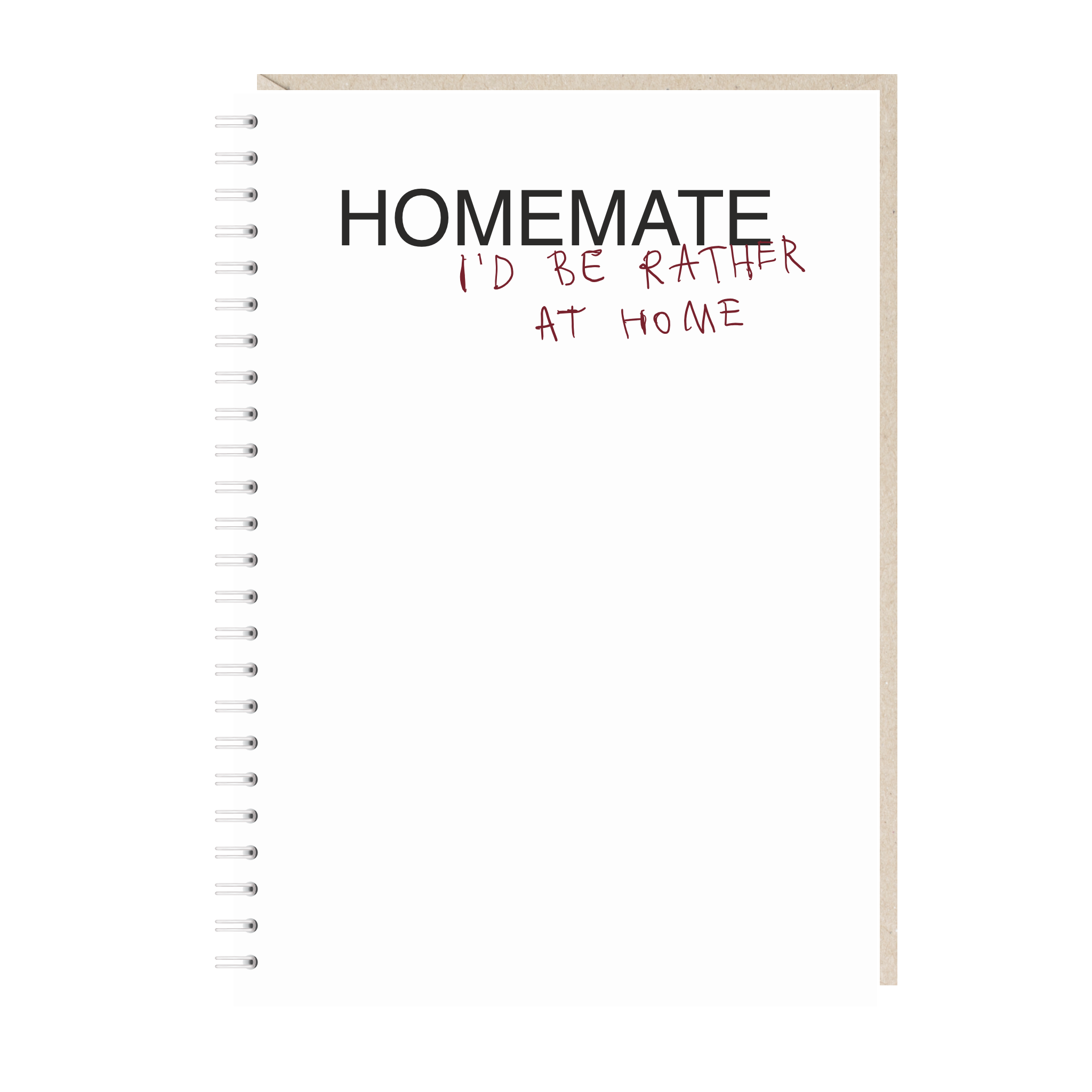 блокнот "homemate. i would be rather at home"