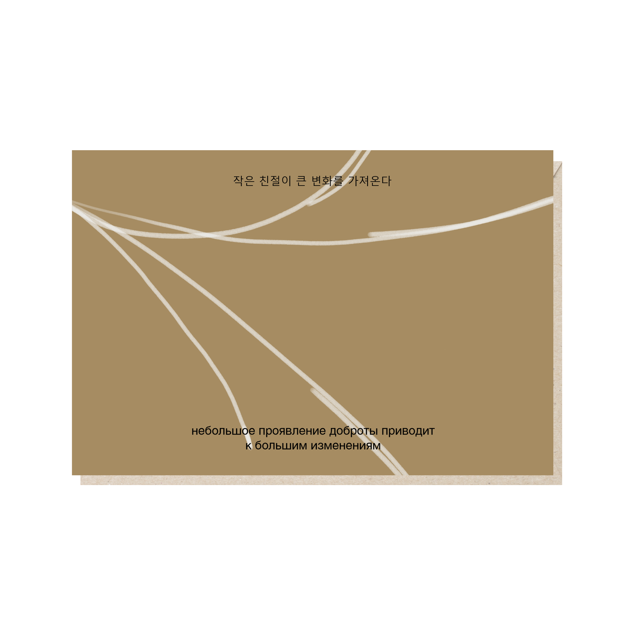 открытка "небольшое проявление доброты приводит к большим изменениям"