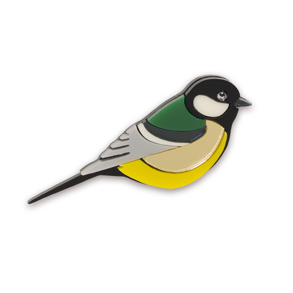 Брошь Синица