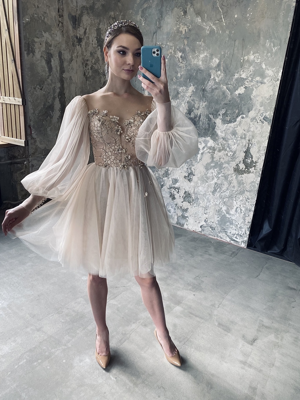 Вечернее платье BONNIE  в  бежевом