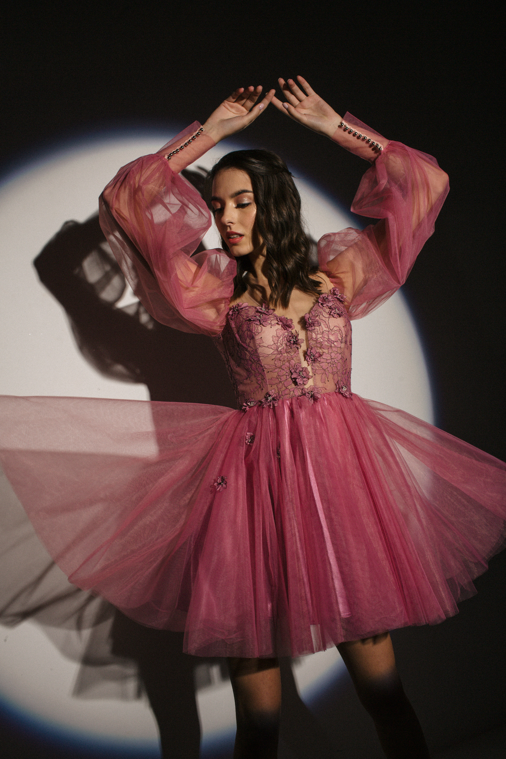 Вечернее платье BONNIE  mini  ягодный джем