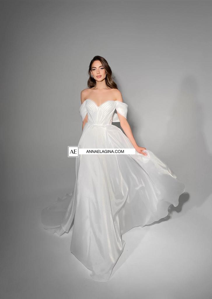 Свадебное платье MANULA  длинное в молочном