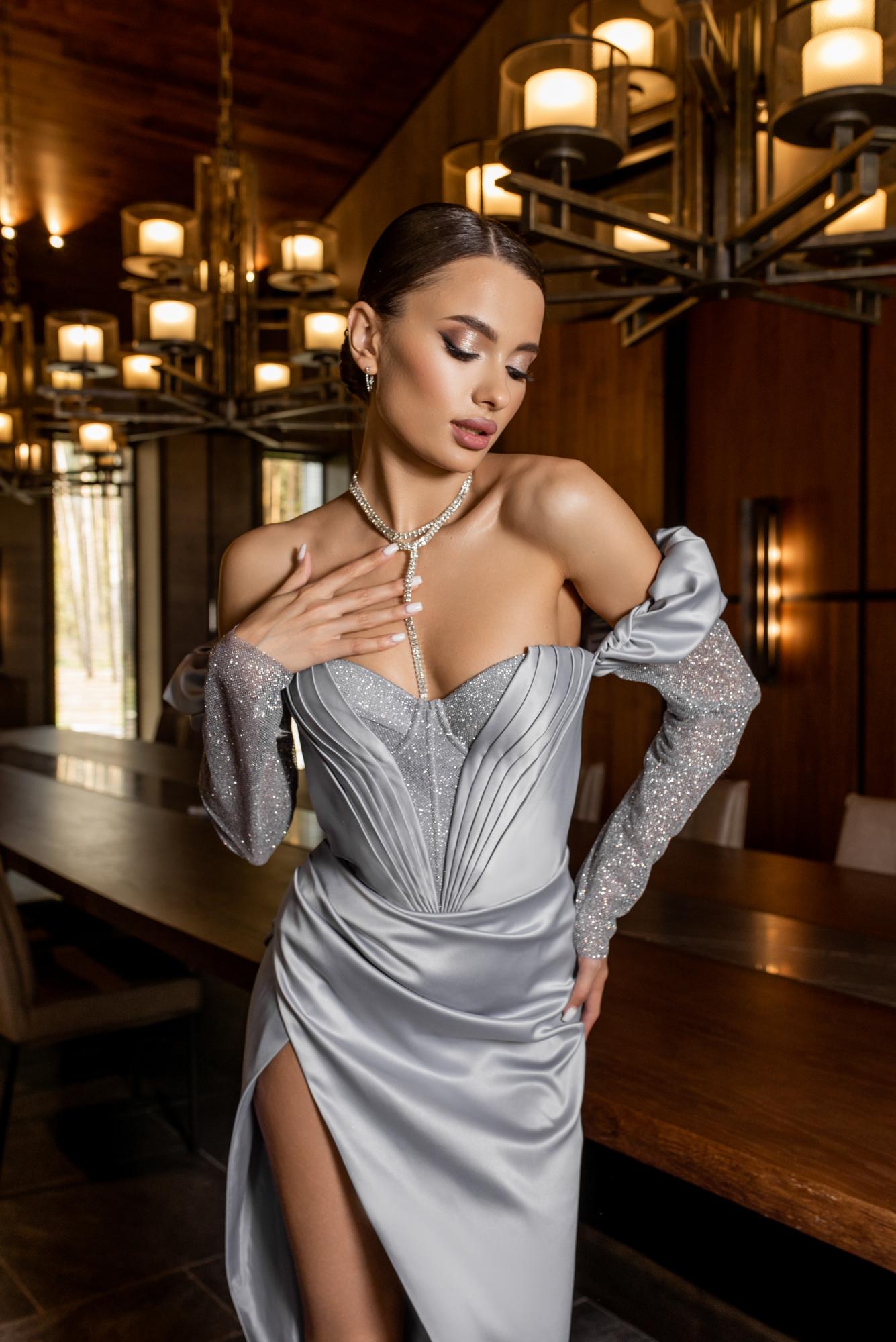 Коктельное платье MORIS  длина MIDI в лавандовом