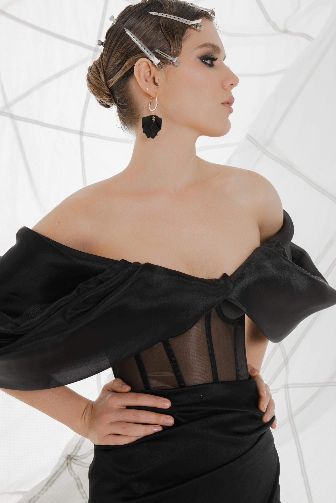 Вечернее платье JOE  длинное цвет черный