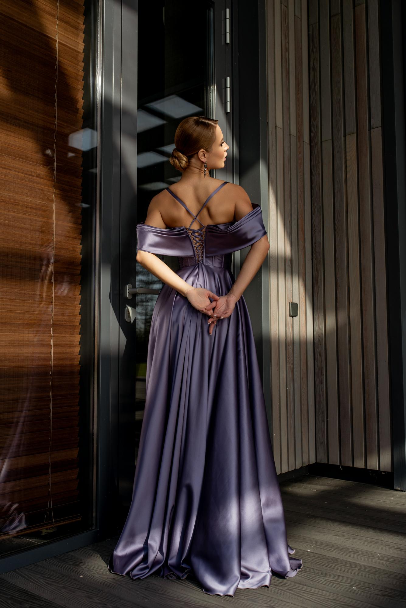 Вечернее платье GARDI длинное цвет засахаренная слива