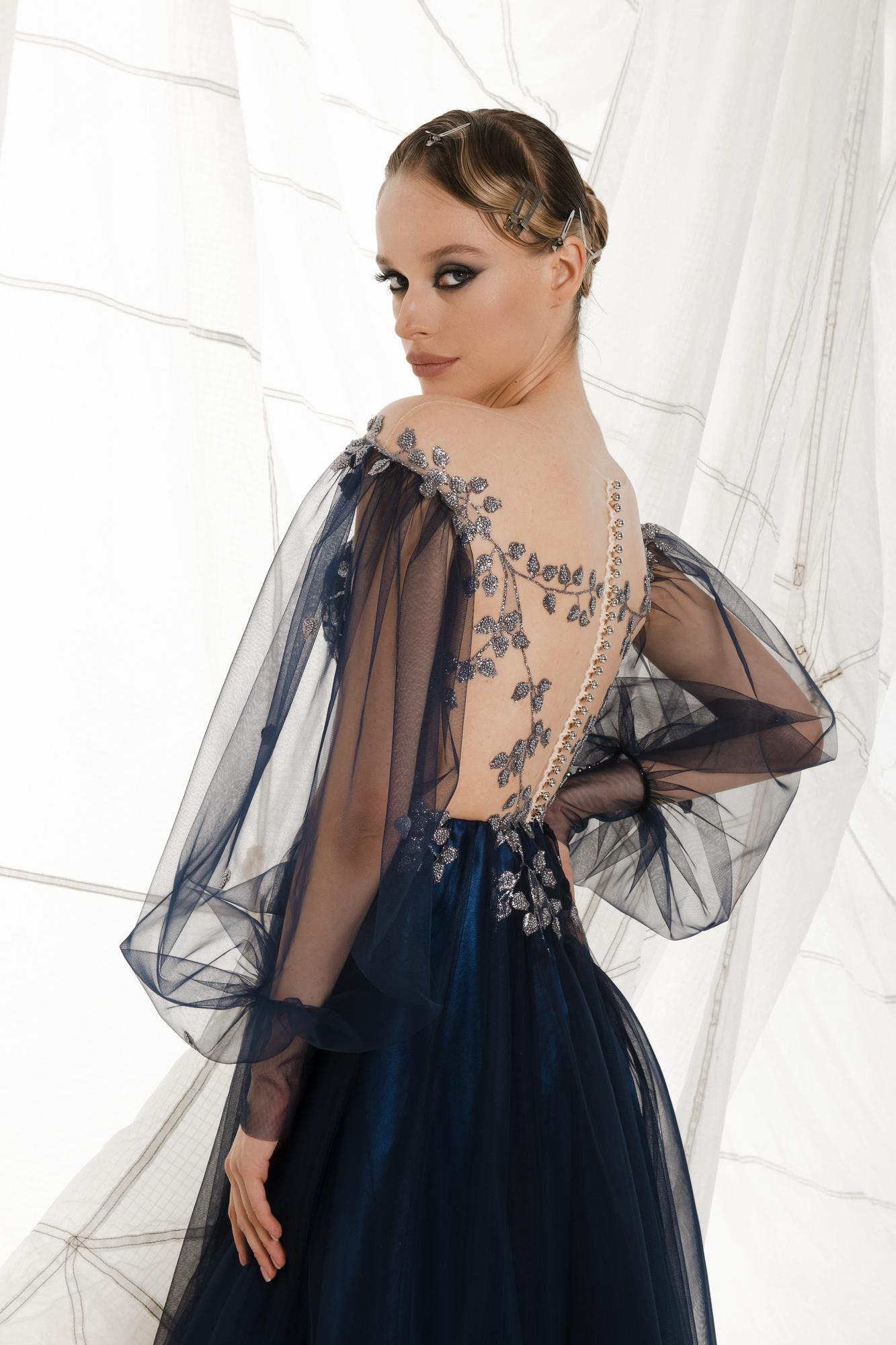 Вечернее платье SAVI длинное цвет синий