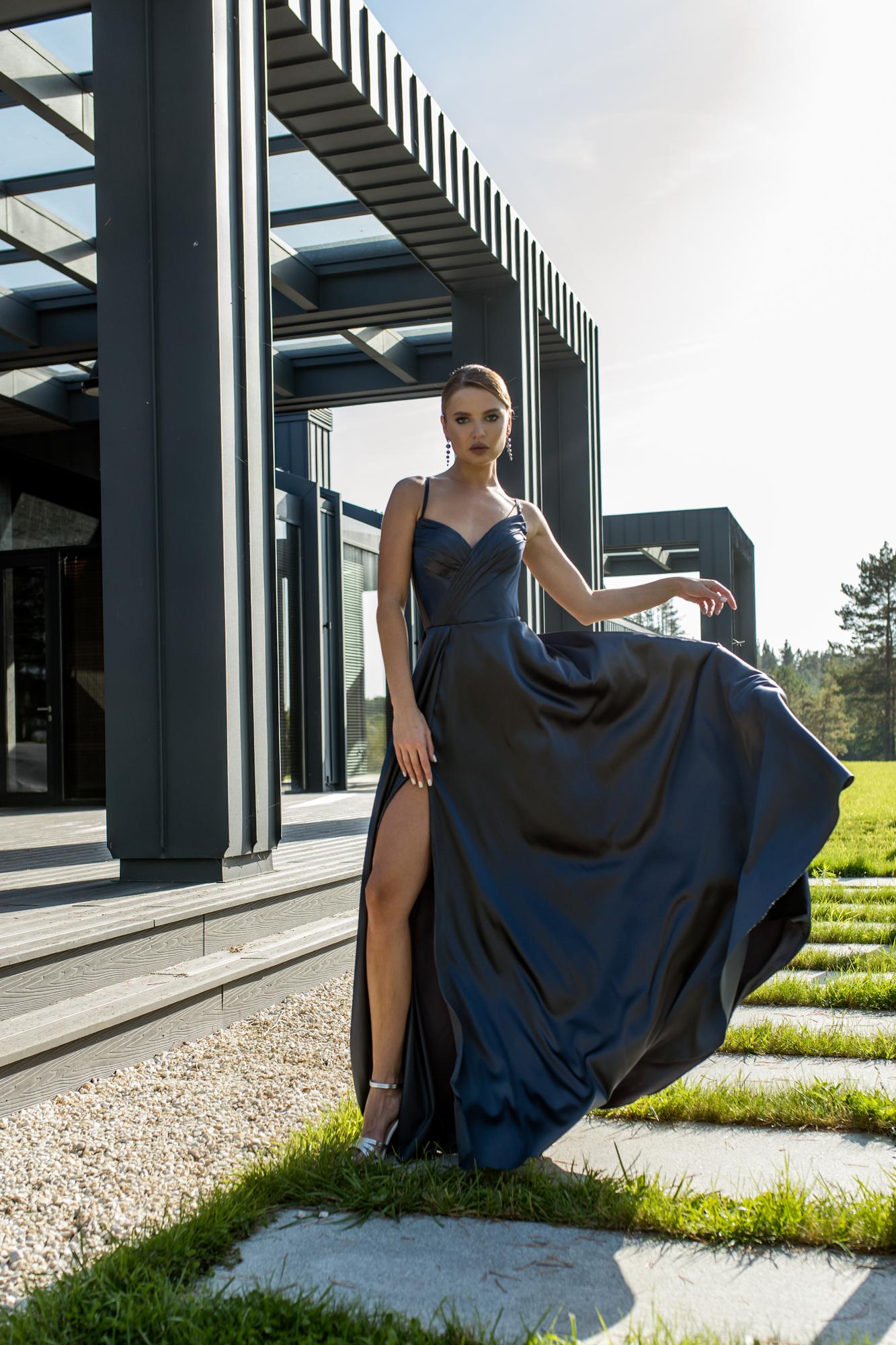 Вечернее платье GARDI  цвет грозовое небо