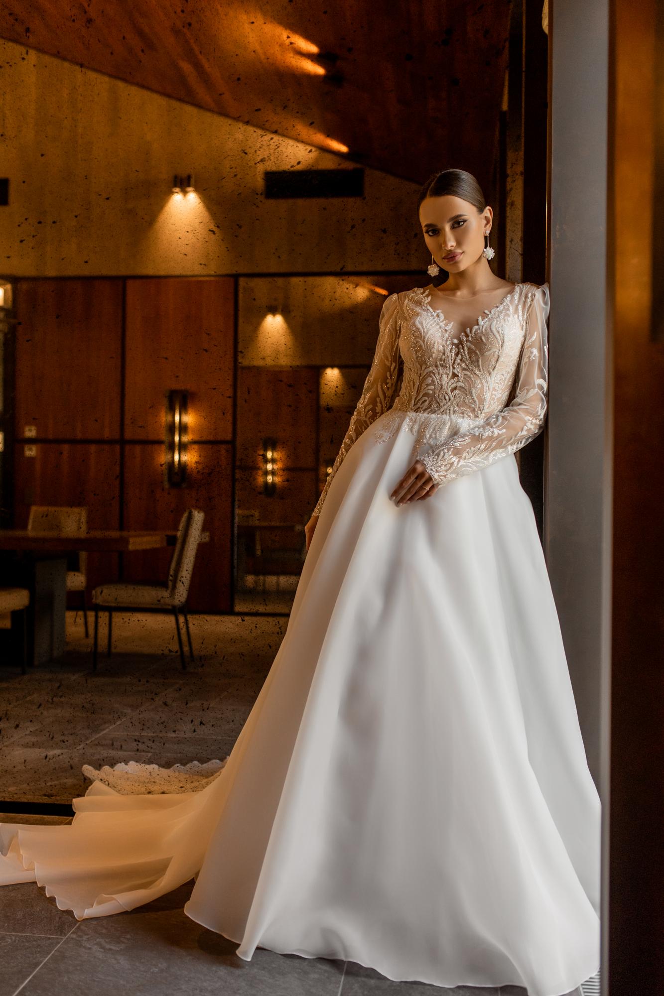 Свадебное платье TATLI длинное цвет молочный